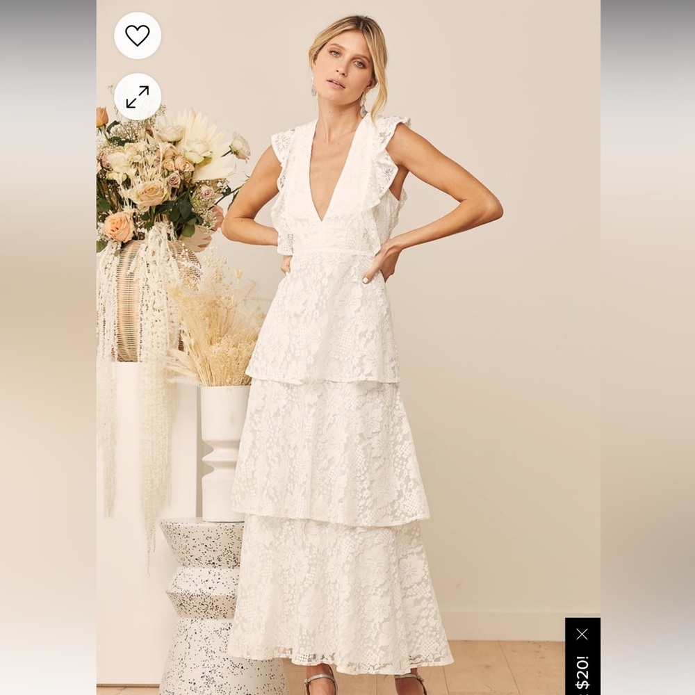 Lulu’s size XS brand new with tags white lace dress